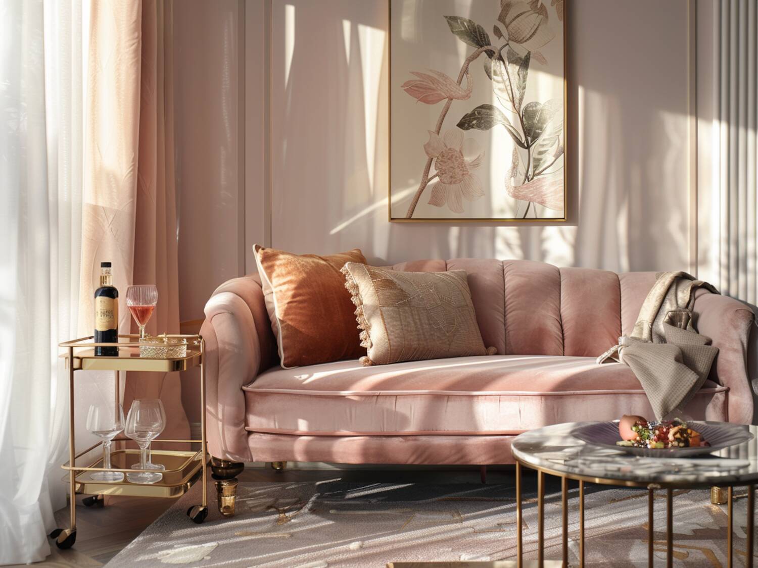 10 inspiracji na urządzenie salonu z modułowymi sofami w stylu glamour