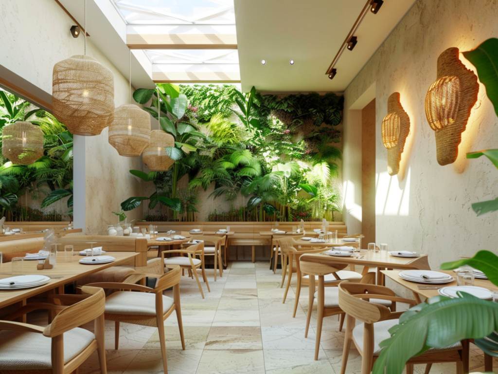 Jakie oświetlenie najlepiej komponuje się z wnętrzami restauracyjnymi w stylu eco-friendly