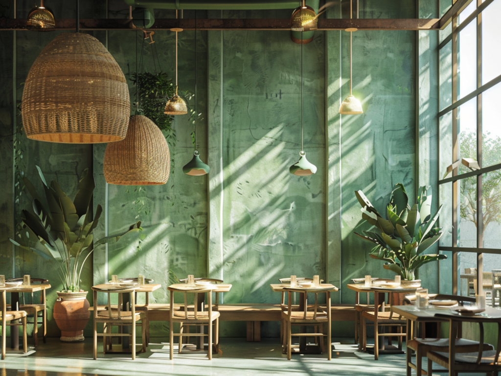 Jakie oświetlenie najlepiej komponuje się z wnętrzami restauracyjnymi w stylu eco-friendly