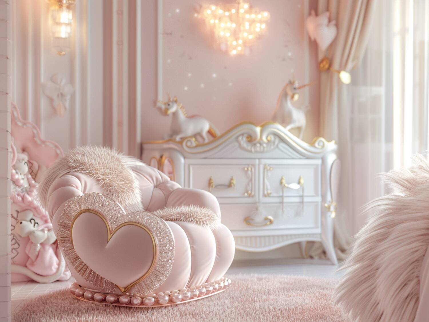 10 inspiracji na urządzenie pokoju dziecięcego w stylu glamour z eleganckimi meblami