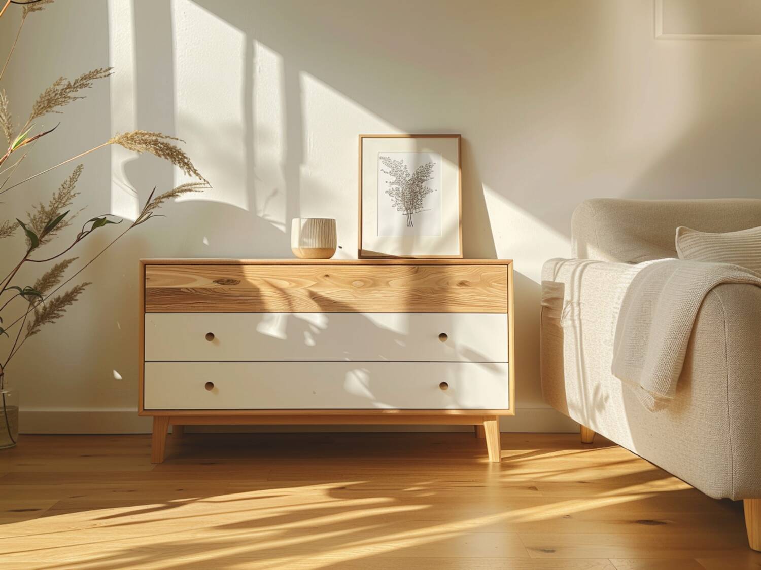 Najlepsze komody w stylu skandynawskim do salonu.
