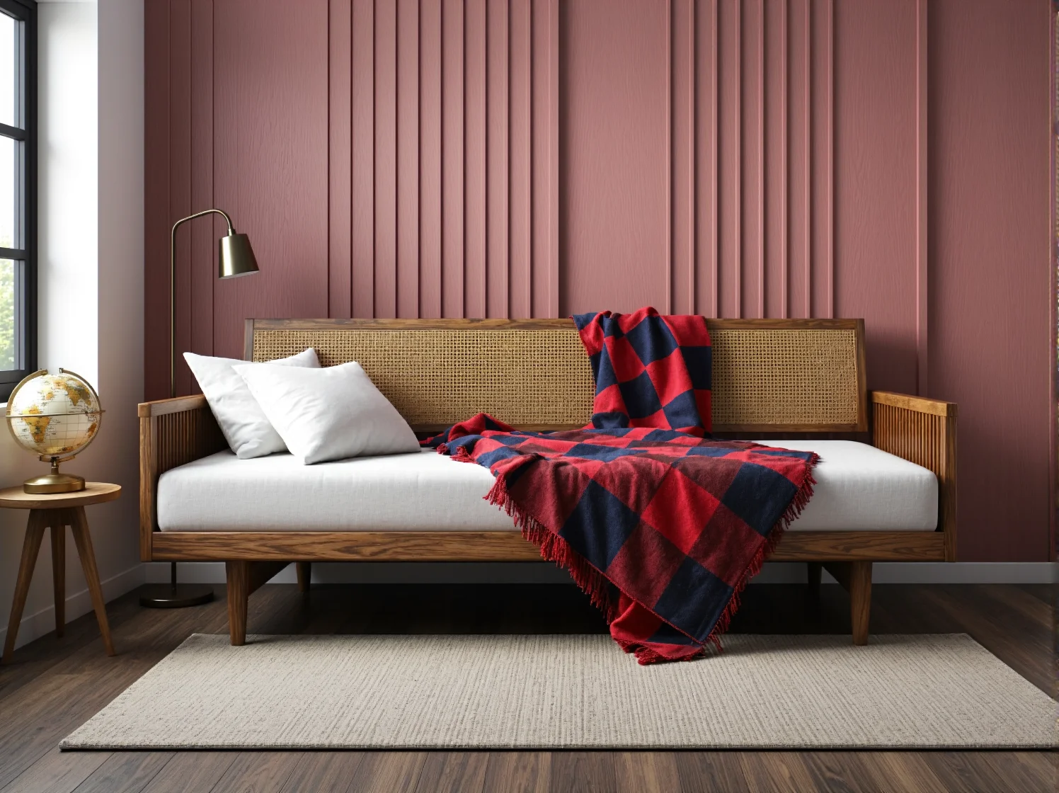 Białe drewniane łóżeczko ze szczebelkami w aranżacji retro dla malucha.