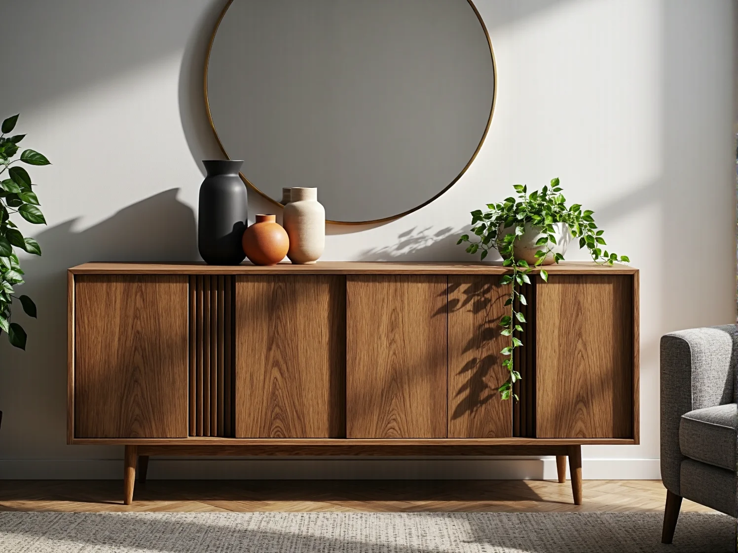 Cyfrowe inspiracje w aranżacji salonu łączące technologię z nowoczesną estetyką.