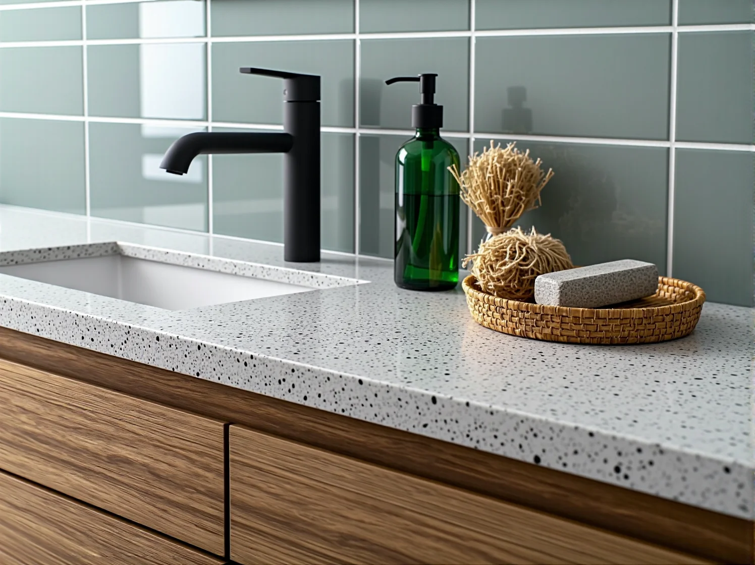 Stara drabina wykorzystana jako wieszak na ręczniki w stylu eko.