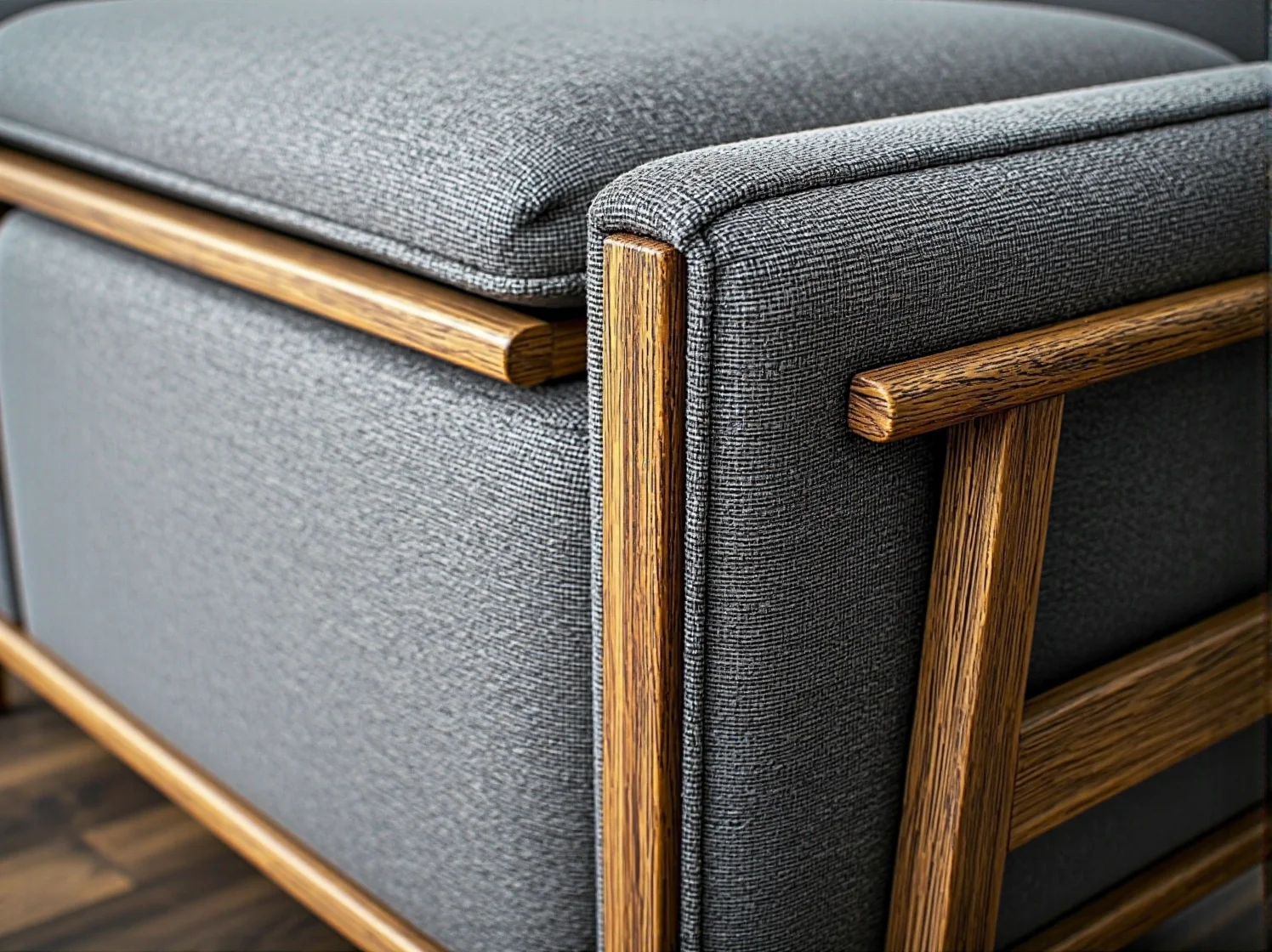 Ekologiczny welurowy fotel z błyszczącymi akcentami.