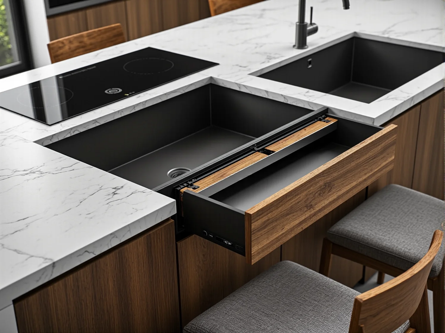 Inteligentne łóżko chowane w szafie, innowacyjne rozwiązanie do małej sypialni.