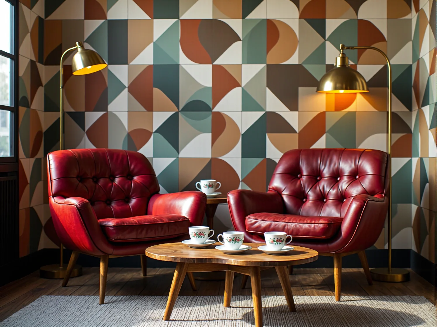 Drewniane meble kawiarniane i tapicerowane fotele retro tworzące wyjątkowy klimat w lokalu.
