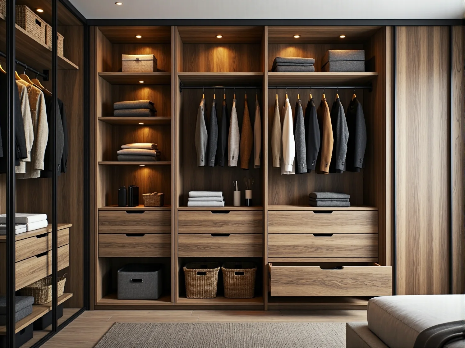 Pojemna szafa przesuwna oszczędzająca miejsce w małym mieszkaniu