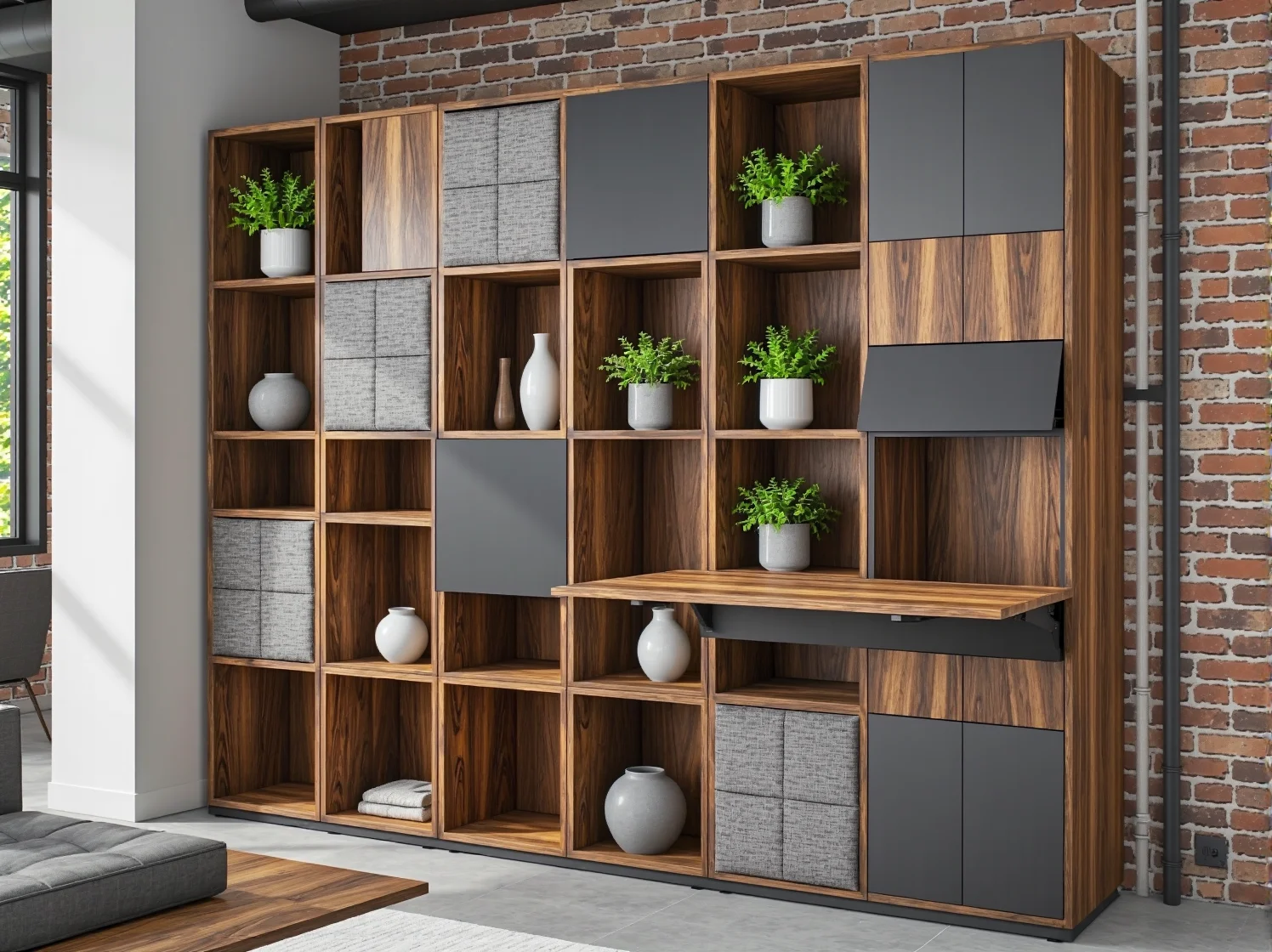 Trwałe i wytrzymałe meble modułowe idealne do intensywnego użytkowania w coworkingu.