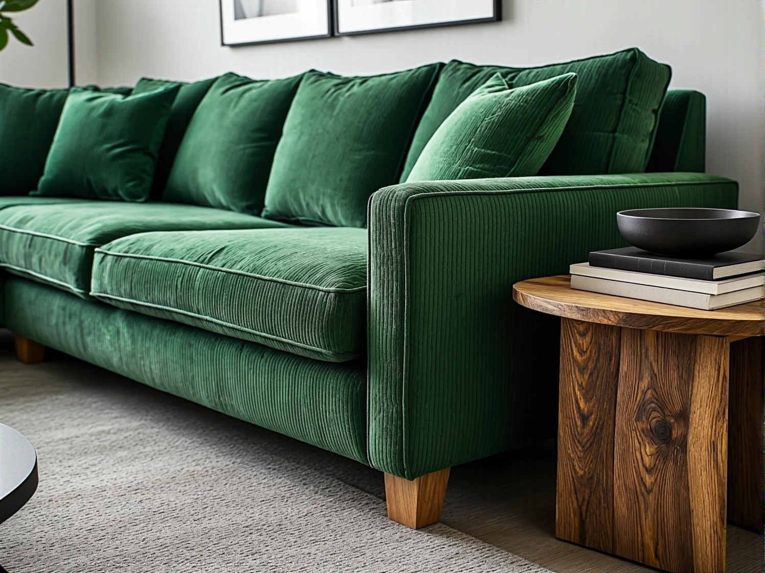 Wybór materiału obiciowego na narożnik do salonu, dopasowanie tkaniny do stylu wnętrza.